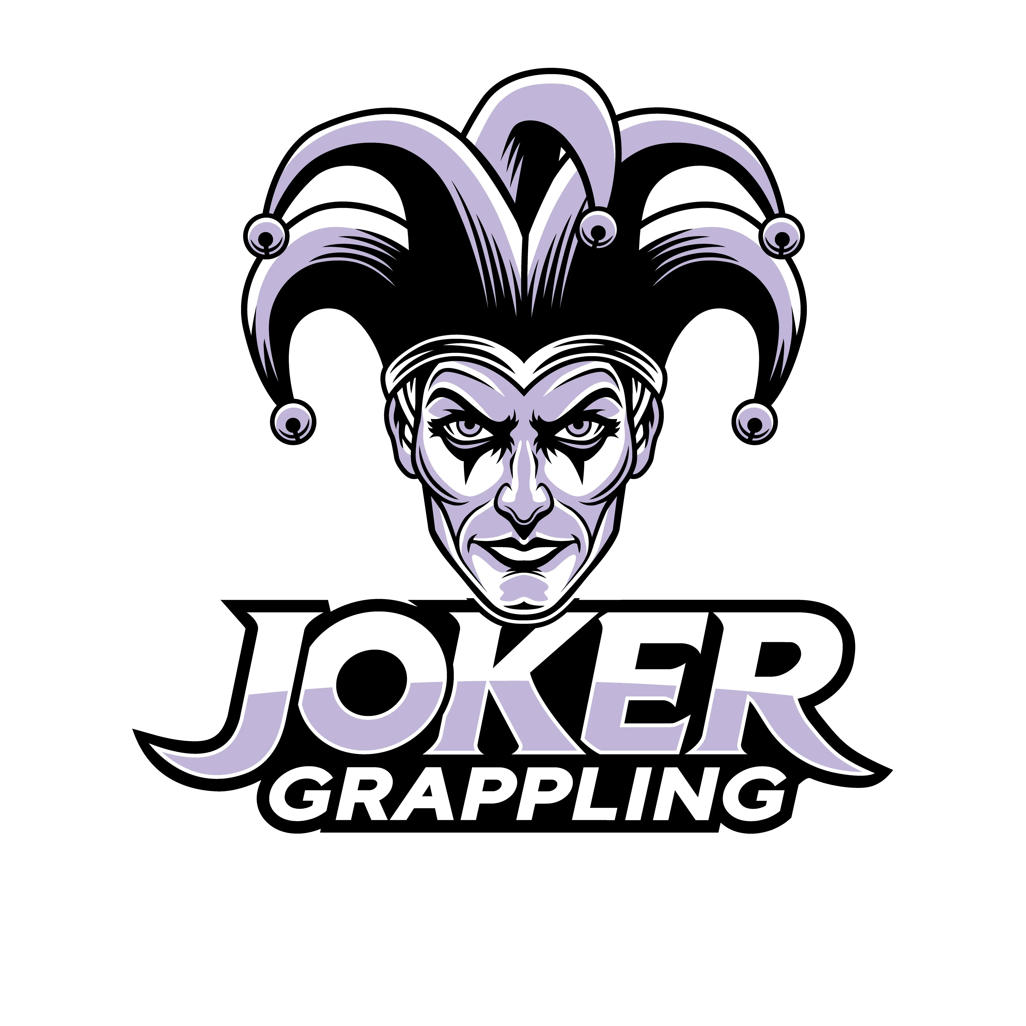 Joker Grappling — logotipo del bufón mascota